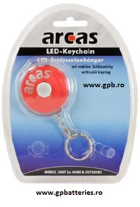 Arcas Germania lanterna breloc colorat rotund 3xAG3 ARC-LED.SAR